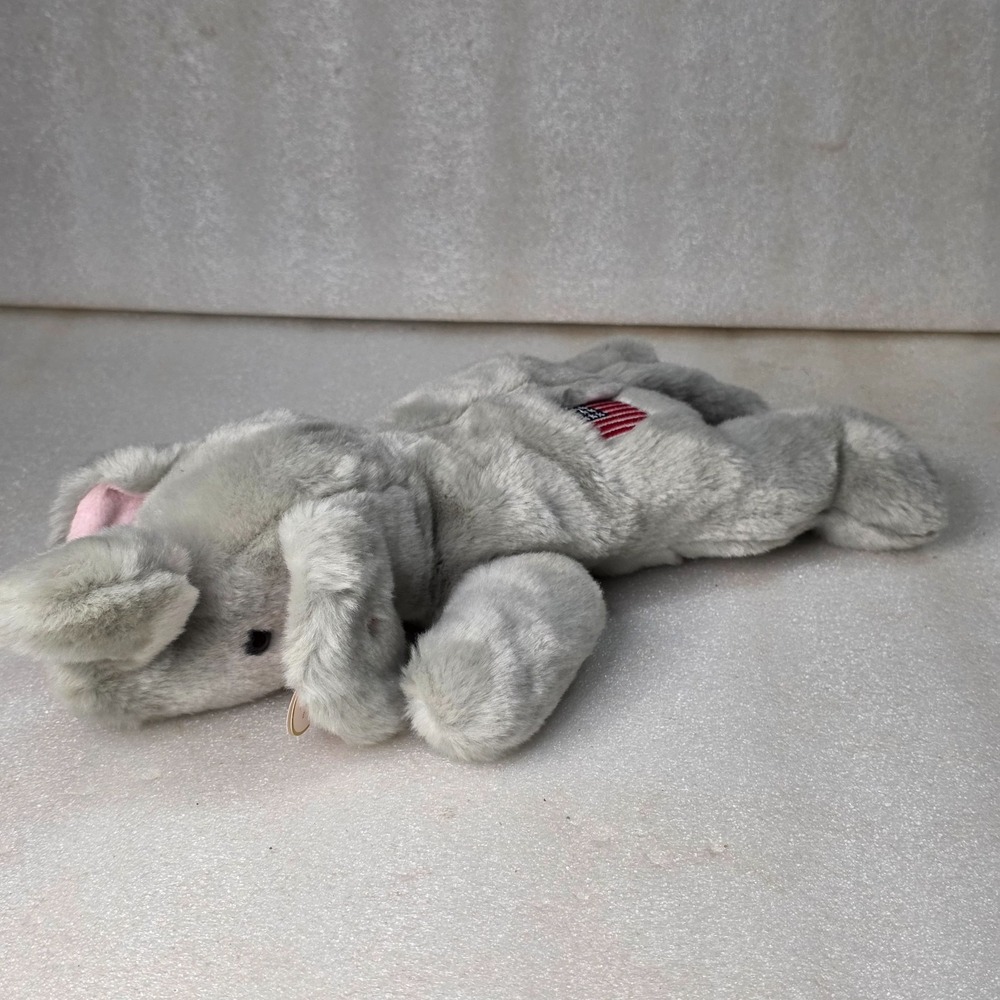 Ty Beanie Buddies RIGHTY Elephant USA Flag Patriotic Plush 2000 13" New Vintage